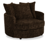 Made in Canada Sofa Lab Customizable Cuddler 48" Fabric Accent Chair – Plush Chocolate | Fauteuil d’appoint enveloppant personnalisable Plush Cuddler de Sofa Lab de 48 po fabriqué au Canada en tissu - Plush Chocolate