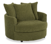 Made in Canada Sofa Lab Customizable Cuddler 48" Fabric Accent Chair – Chenille Moss | Fauteuil d’appoint enveloppant personnalisable Plush Cuddler de Sofa Lab de 48 po fabriqué au Canada en tissu - Chenille Moss