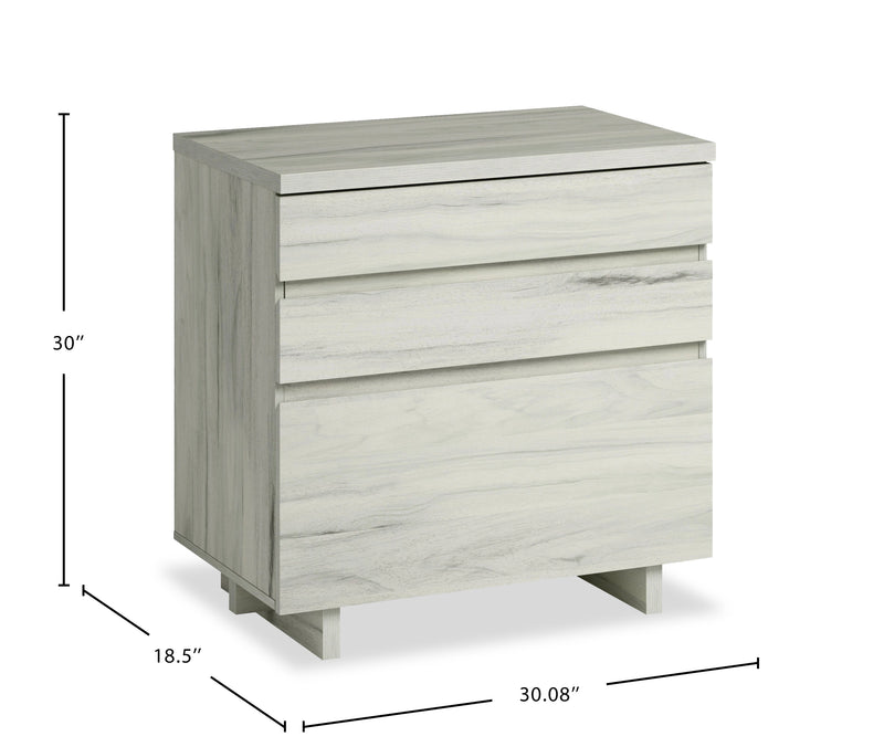 Dash 30.1” 2-Drawer Lateral Filing Cabinet – Haze Acacia