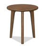 Deco 19.5” Modern Round End Table – Walnut | Table de bout ronde moderne Deco de 19,5 po - noyer