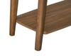 Deco 48” Modern Oval Sofa Table with Shelf - Walnut | Table de salon ovale moderne Deco de 48 po avec tablette - noyer