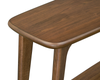 Deco 48” Modern Oval Sofa Table with Shelf - Walnut | Table de salon ovale moderne Deco de 48 po avec tablette - noyer