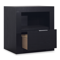 Delta Bedside 1-Drawer Nightstand with Storage Shelf, 22