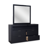 Delta Bedroom 4-Drawer Dresser with Storage Shelf, 57"W x 33"H - Black | Commode de chambre à coucher Delta de 57 po (l) x 33 po (H) à 4 tiroirs avec tablette de rangement - noire