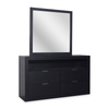 Delta Bedroom 4-Drawer Dresser with Storage Shelf, 57"W x 33"H - Black | Commode de chambre à coucher Delta de 57 po (l) x 33 po (H) à 4 tiroirs avec tablette de rangement - noire