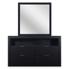 Delta Bedroom 4-Drawer Dresser with Storage Shelf, 57"W x 33"H - Black | Commode de chambre à coucher Delta de 57 po (l) x 33 po (H) à 4 tiroirs avec tablette de rangement - noire