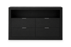 Delta Bedroom 4-Drawer Dresser with Storage Shelf, 57"W x 33"H - Black | Commode de chambre à coucher Delta de 57 po (l) x 33 po (H) à 4 tiroirs avec tablette de rangement - noire