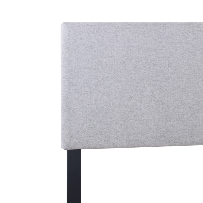 Delta Upholstered Bed in Grey Polyester Fabric - King Size