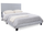 Delta Upholstered Bed in Grey Polyester Fabric - Queen Size