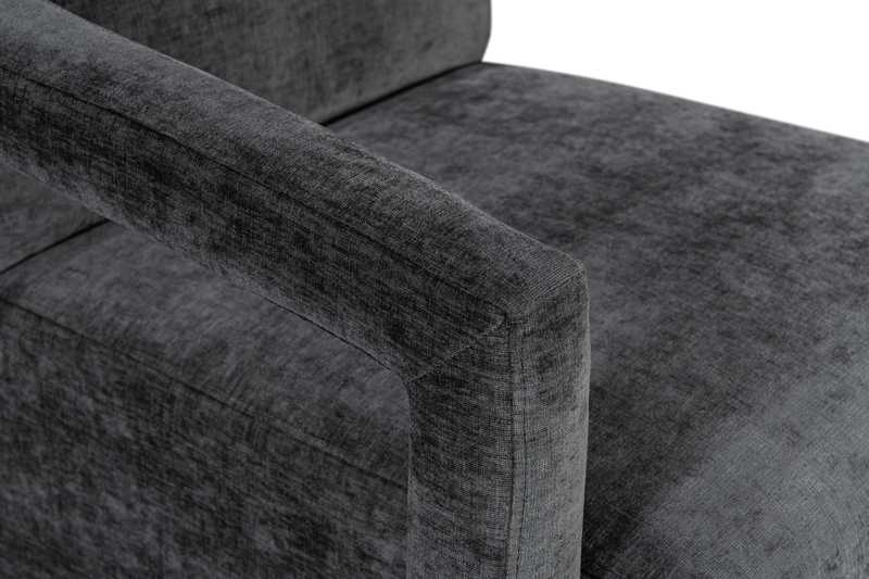 Demi 30\" Linen-Look Accent Chair – Black