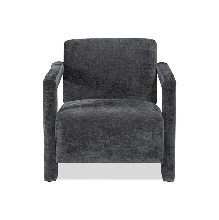 Demi 30\" Linen-Look Accent Chair – Black