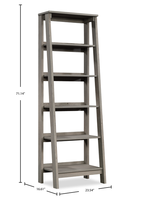 Dixon 23.54” Modern 5-Shelf Bookcase – Mystic Oak