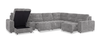 Scott Living Elevate Modular 7-Piece Left-Facing Chenille Fabric Power Sliding Sectional with Storage - Grey | Sofa sectionnel modulaire à coulissement électrique de gauche Elevate de Scott Living 7 pièces en tissu de chenille avec rangement - gris