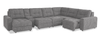 Scott Living Elevate Modular 7-Piece Left-Facing Chenille Fabric Power Sliding Sectional with Storage - Grey | Sofa sectionnel modulaire à coulissement électrique de gauche Elevate de Scott Living 7 pièces en tissu de chenille avec rangement - gris