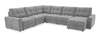 Scott Living Elevate Modular 6-Piece Right-Facing Chenille Fabric Power Reclining and Sliding Sectional - Grey