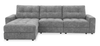 Scott Living Elevate Modular 3-Piece Left-Facing Chenille Fabric Power Sliding Sectional - Grey | Sofa sectionnel modulaire à coulissement électrique de gauche Elevate de Scott Living 3 pièces en tissu de chenille - gris