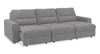 Scott Living Elevate Modular 115" Chenille Fabric Sofa with Power Sliding - Grey | Sofa modulaire Elevate de Scott Living de 115 po en tissu en chenille avec coulissement électrique - gris
