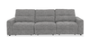 Scott Living Elevate Modular 115" Chenille Fabric Sofa with Power Sliding - Grey | Sofa modulaire Elevate de Scott Living de 115 po en tissu en chenille avec coulissement électrique - gris