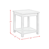 Eleanor 48” Contemporary 3-Pack Coffee + 2 End Tables - White | Ensemble de 3 tables contemporaines Eleanor de 48 po, table à café et 2 tables de bout - blanc