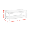 Eleanor 48” Contemporary 3-Pack Coffee + 2 End Tables - White | Ensemble de 3 tables contemporaines Eleanor de 48 po, table à café et 2 tables de bout - blanc