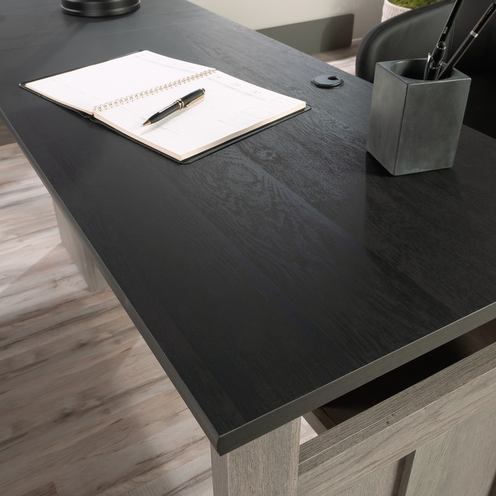 Ellery 59.06\" L-Shaped Office Desk with Cable Management – Mystic Oak