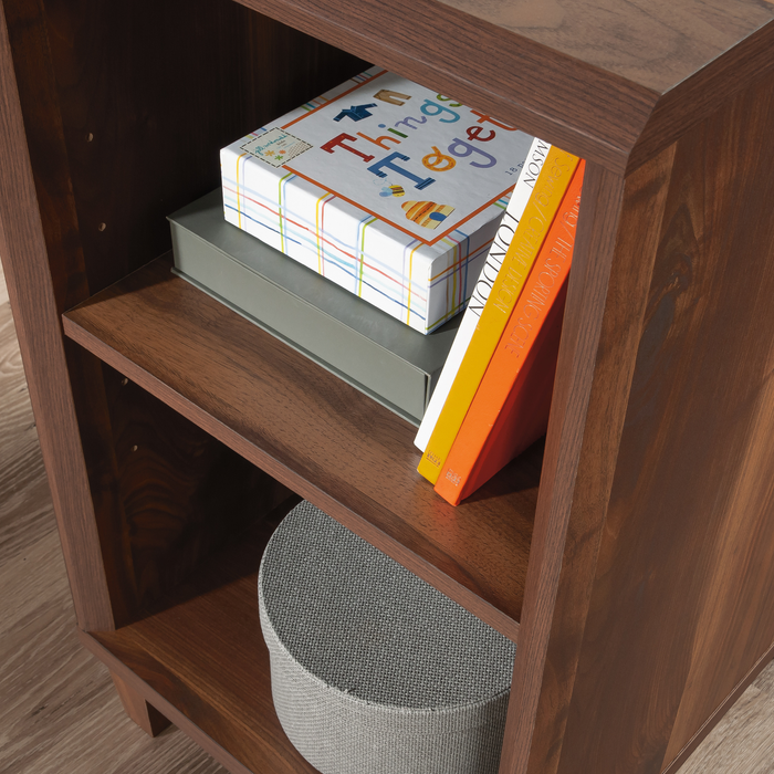 Ellen 65.12\" L-Shaped Office Desk with Cable Management – Grand Walnut