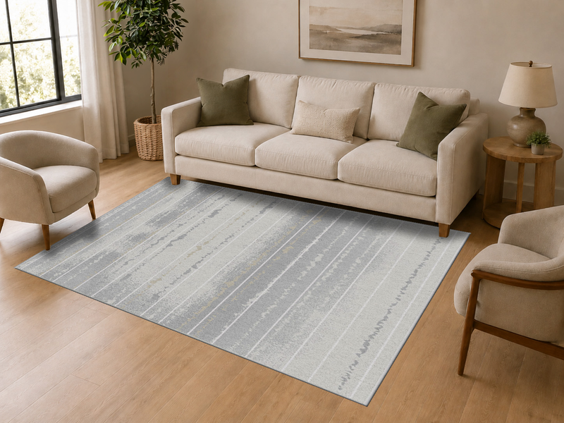 Ellison Grey Wave Area Rug – 5’ x 7’