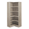 Elven 29.25” Corner Bookcase with 5 Open Shelves – Chalked Chestnut