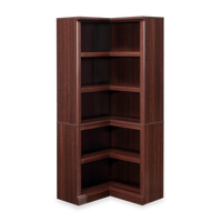 Elven 29.25” Corner Bookcase with 5 Open Shelves – Select Cherry 