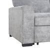 Emerie 3-Piece Right-Facing Chenille Sleeper Sectional with Storage Ottoman – Grey | Sofa-lit sectionnel de droite Emerie 3 pièces en chenille avec pouf de rangement - gris