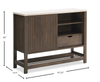 Essex 47.25” 3-Shelf Accent Cabinet with Sliding Door – Walnut Oak | Armoire décorative Essex de 47,25 po à 3 tablettes avec porte coulissante - chêne noyer