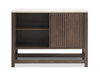 Essex 47.25” 3-Shelf Accent Cabinet with Sliding Door – Walnut Oak | Armoire décorative Essex de 47,25 po à 3 tablettes avec porte coulissante - chêne noyer