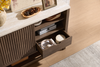 Essex 47.25” 3-Shelf Accent Cabinet with Sliding Door – Walnut Oak | Armoire décorative Essex de 47,25 po à 3 tablettes avec porte coulissante - chêne noyer