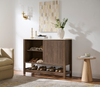 Essex 47.25” 3-Shelf Accent Cabinet with Sliding Door – Walnut Oak | Armoire décorative Essex de 47,25 po à 3 tablettes avec porte coulissante - chêne noyer
