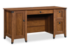 Forge 59.06\" Office Desk with 3 Drawers and Cable Management – Washington Cherry