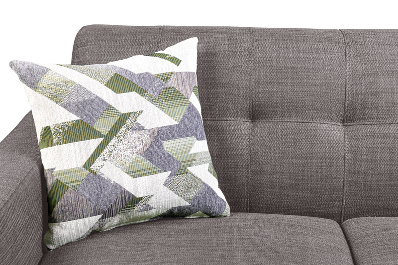 Kort & Co. Freeman 2-Piece Right-Facing Sectional with Wood Legs – Charcoal Grey
