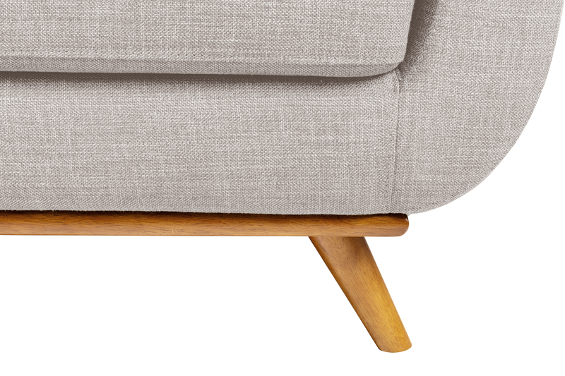 Kort & Co. Freeman 2-Piece Left-Facing Sectional with Wood Legs – Dove White