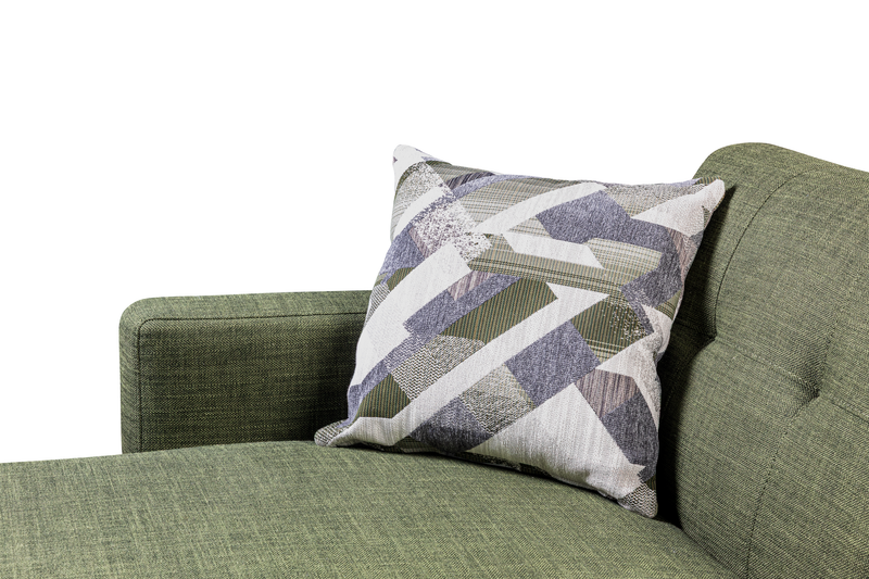 Kort & Co. Freeman 2-Piece Left-Facing Sectional with Wood Legs – Avocado Green