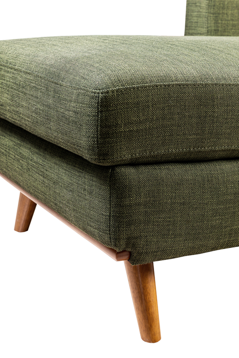 Kort & Co. Freeman 2-Piece Left-Facing Sectional with Wood Legs – Avocado Green