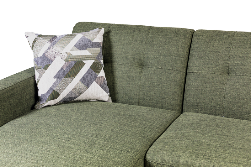 Kort & Co. Freeman 2-Piece Left-Facing Sectional with Wood Legs – Avocado Green