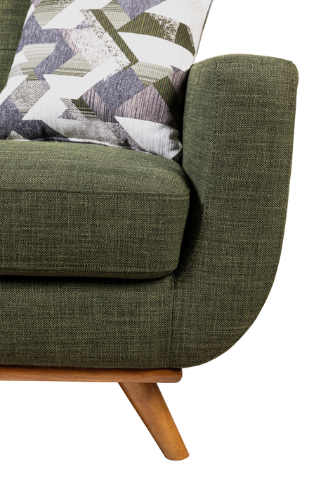 Kort & Co. Freeman 2-Piece Left-Facing Sectional with Wood Legs – Avocado Green