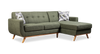 Kort & Co. Freeman 2-Piece Right-Facing Sectional with Wood Legs – Avocado Green