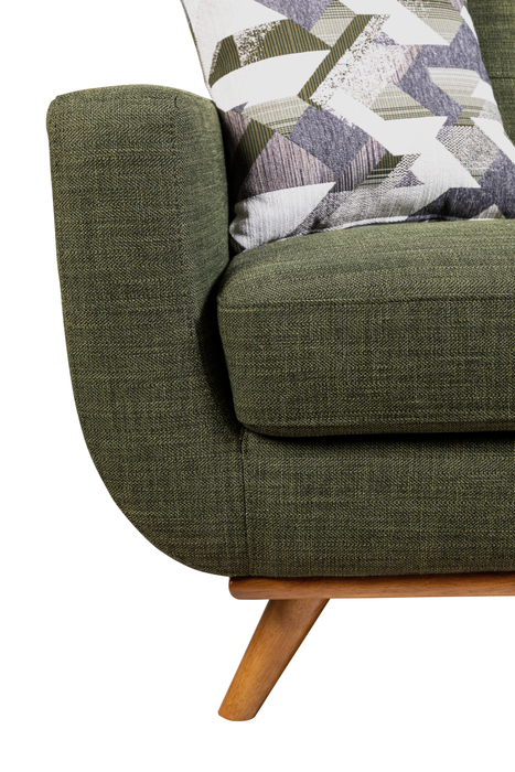 Kort & Co. Freeman 2-Piece Right-Facing Sectional with Wood Legs – Avocado Green