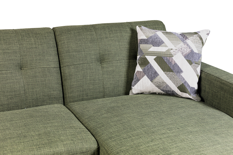 Kort & Co. Freeman 2-Piece Right-Facing Sectional with Wood Legs – Avocado Green
