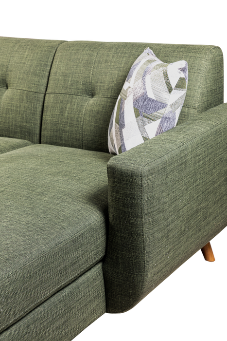 Kort & Co. Freeman 2-Piece Right-Facing Sectional with Wood Legs – Avocado Green