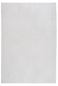 Geo Cream Washable Area Rug - 5’ x 7’