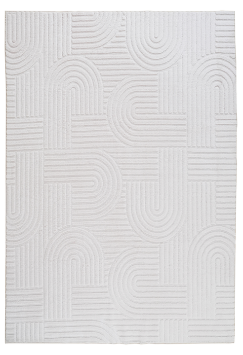 Geo Cream Washable Area Rug - 5’ x 7’ 