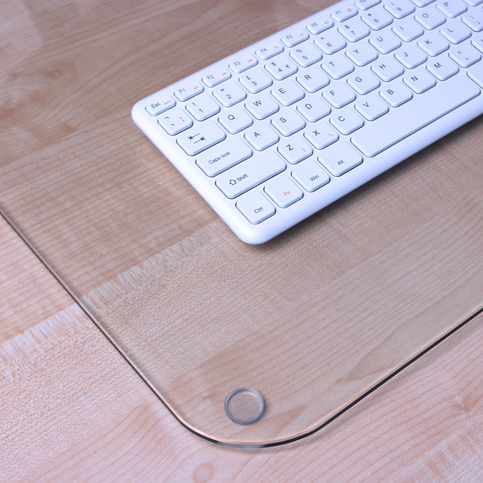 Clear Glass Desk Pad – 19” x 24”