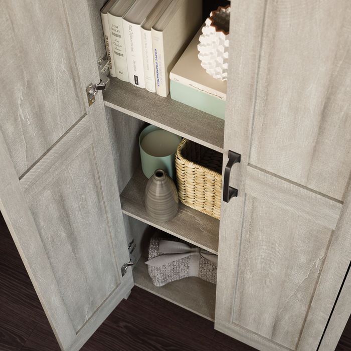 Gordon 27.17” Modern 2-Door Accent Cabinet with Drawers – Spring Maple