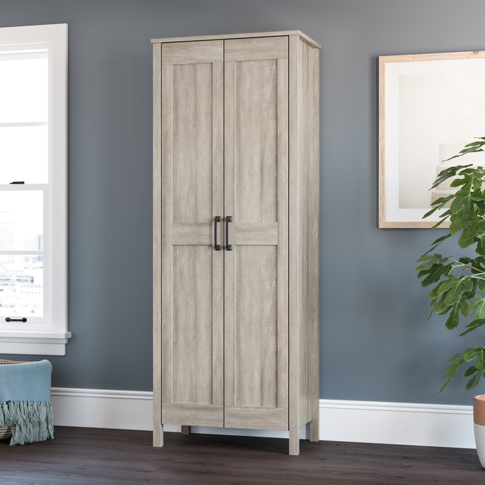 Gordon 27.17” Modern 2-Door Accent Cabinet with Drawers – Spring Maple